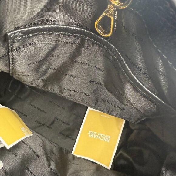 Michael Kors Addison Black Leather Backpack - NWT - Picture 5 of 11